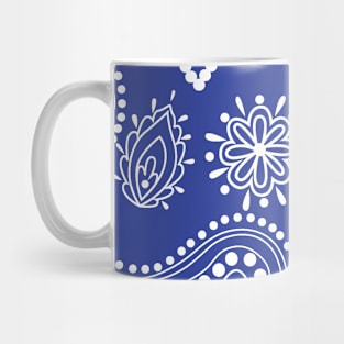 Mandala Pattern Blue and White Halloween Fall Autumn Season Mug